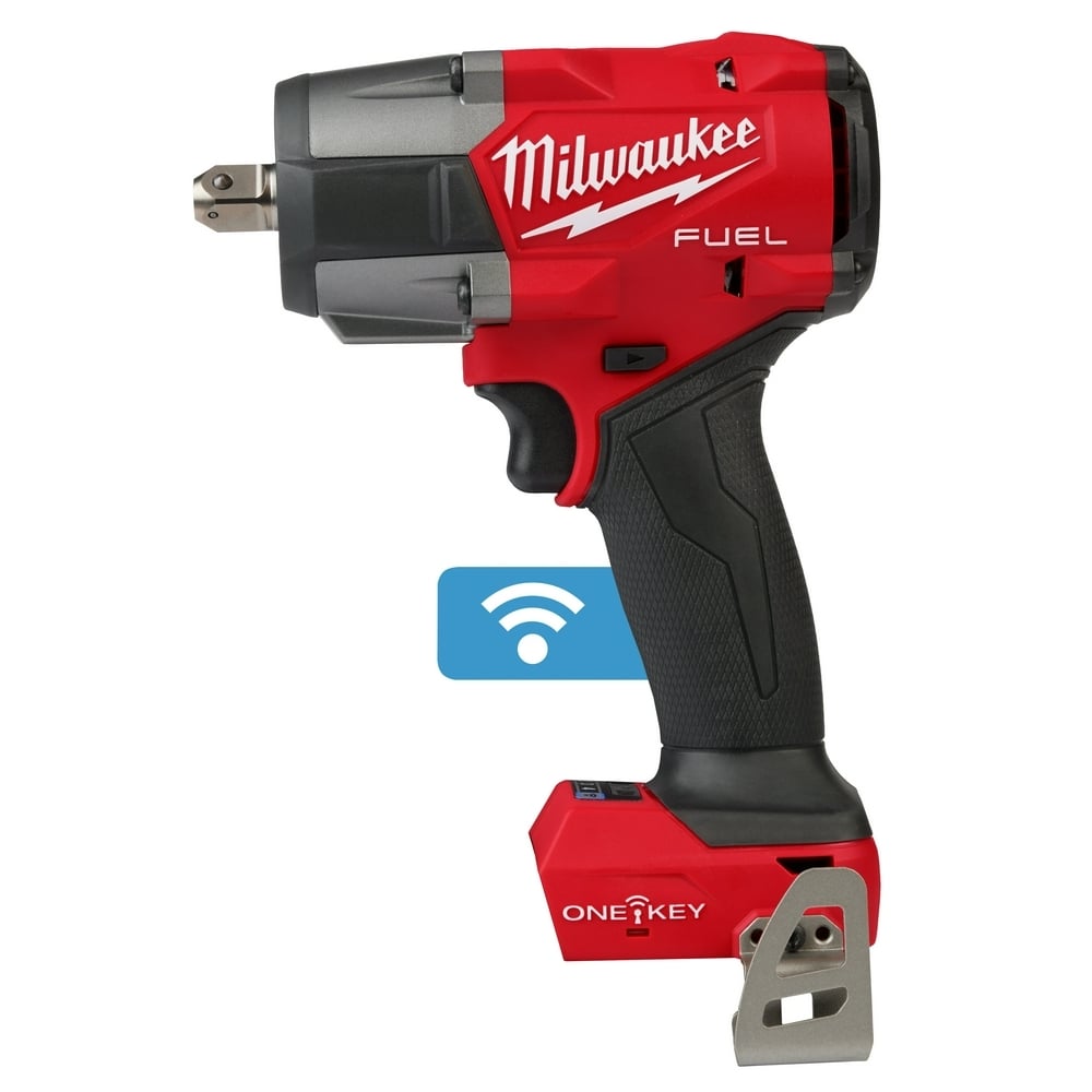 3062P-20 M18 FUEL Controlled Mid-Torque Impact Wrench, 1/2 in Drive Square Drive, 0 to 3000 ipm, 550 ft-lb Fastening/550 ft-lb Nut-Busting Torque Rating, 18 V, 6.52 in OAL