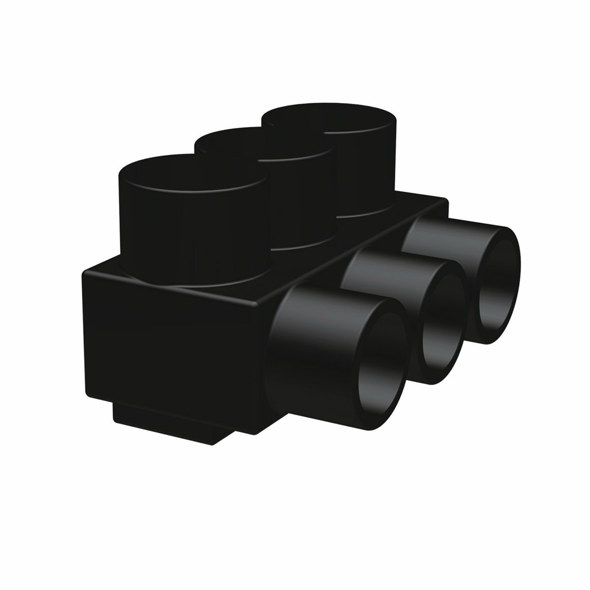 1PL44 4-Port 1-Sided Entry Multi-Port Connector, Aluminum/Copper/Stranded Conductor, 14 to 4 AWG Run/Main, Aluminum