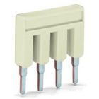 Insulated push-in type comb-style jumper bar - 7-way - Wago (2004 TOPJOB S series) - 7-poles (7P) - Rated current 32A - Light Gray color