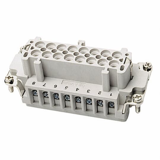 FS116B Pos-E-Kon B Series Standard Terminal Insert, 16 Positions, 20 to 14 AWG Wire, Female Screw Connection, Glass Filled Thermoplastic