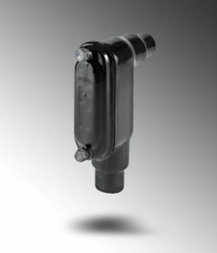 PV1500LB58 Type LB Conduit Body With Cover, Screws, 1-1/2 in Hub, 8, Steel, Galvanized/PVC Coated