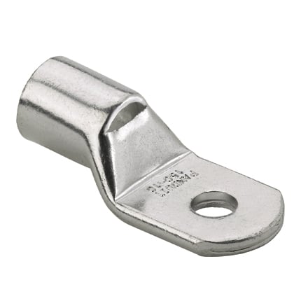 LCMA70-10-L Pan-Lug 1-Hole Metric Compression Connector Lug, 70 sq-mm Rigid/Stranded Copper Conductor, Die Code: P45, M10 Stud, Tin Plated Copper