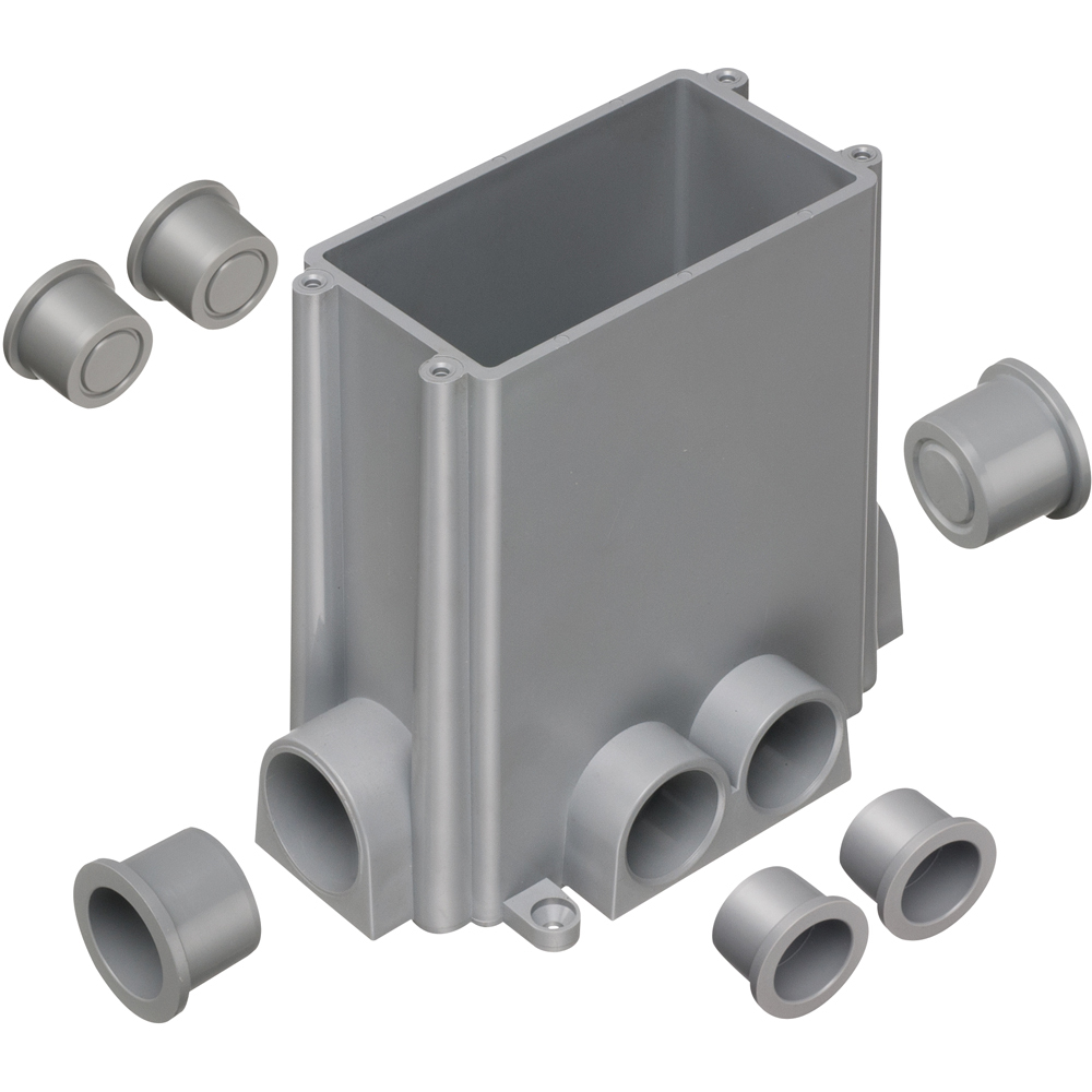 FLBC101RK Rough-In Floor Box Kit, Plastic, 1 Gang