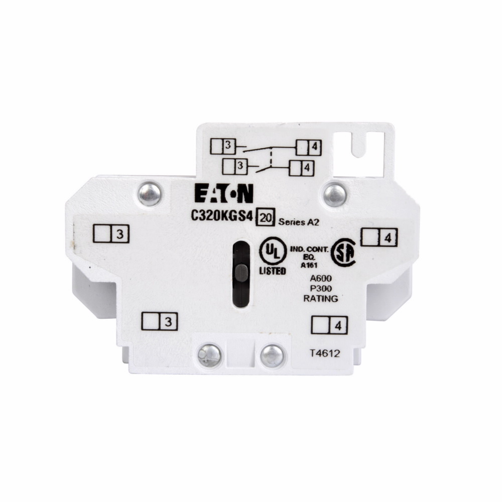 C320KGS4 Auxiliary Contact, 600 V AC, 10 A, 2 Contacts