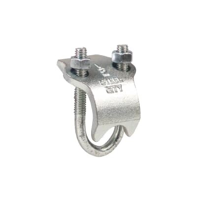RC-1-1/2 Steel City Right Angle Beam Clamp, 1-1/2 in Conduit, Malleable Iron, Hot Dipped Galvanized