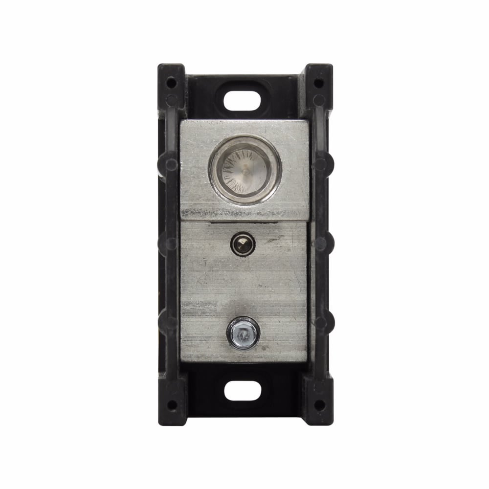 16383-1 Barrier Power Terminal Block, 600 V AC/DC, 380 A, 1 Pole, 6 AWG to 500 kcmil Cu/Al Line Wire, Aluminum/Thermoplastic