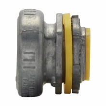 1651RTQ Insulated Push-In Raintight Straight Connector, 3/4 in Trade, For Use With Secure EMT Conduit to Box, Die Cast Zinc