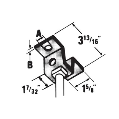 U576-3/8 Superstrut U567 Clevis, 3/8 in Rod, Steel, GoldGalv