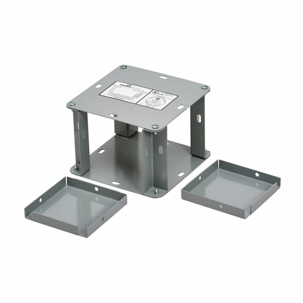 wireway cross fitting, Lay-in, Wireway cross fitting, NEMA 1 rated, Steel, ANSI 61 gray painted finish, 4" X 4"