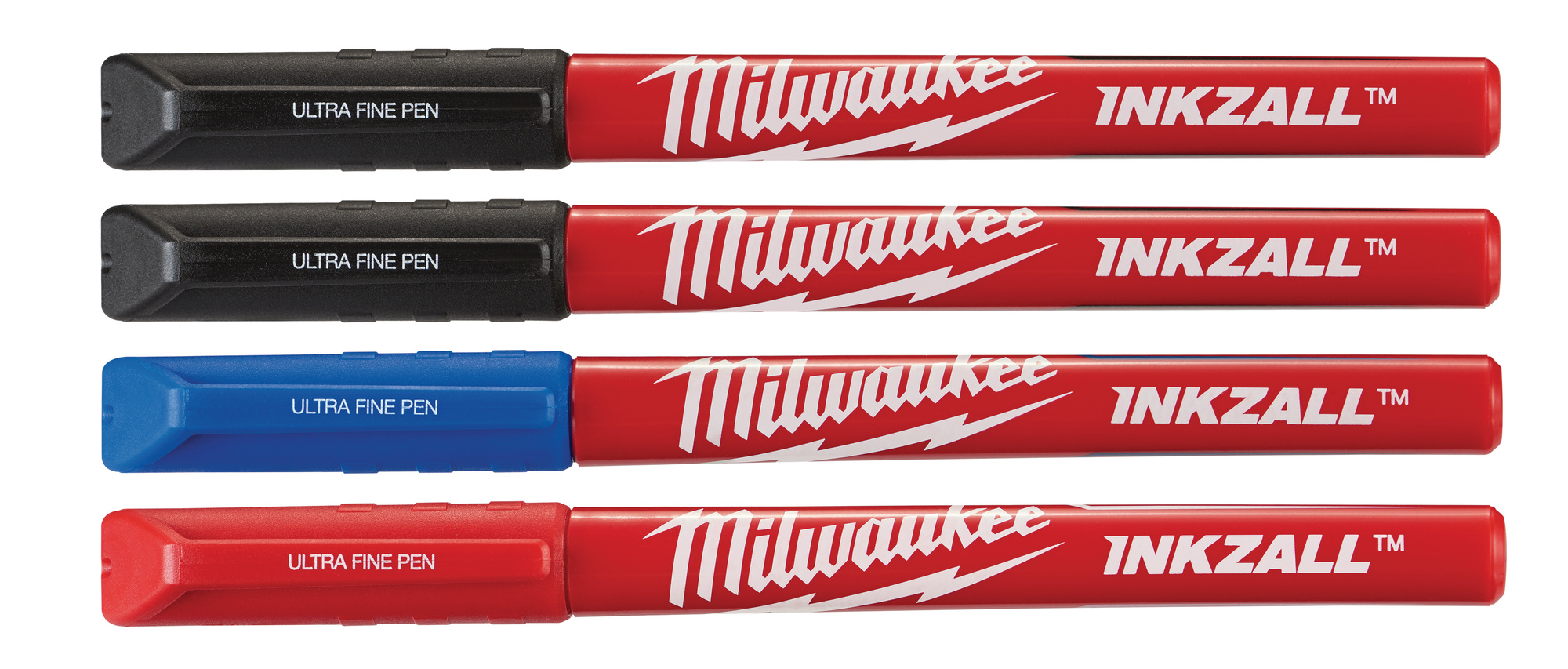 48-22-3165 Point Pen, 0.5 mm Ultra Fine Tip, Plastic, Black/Blue/Red
