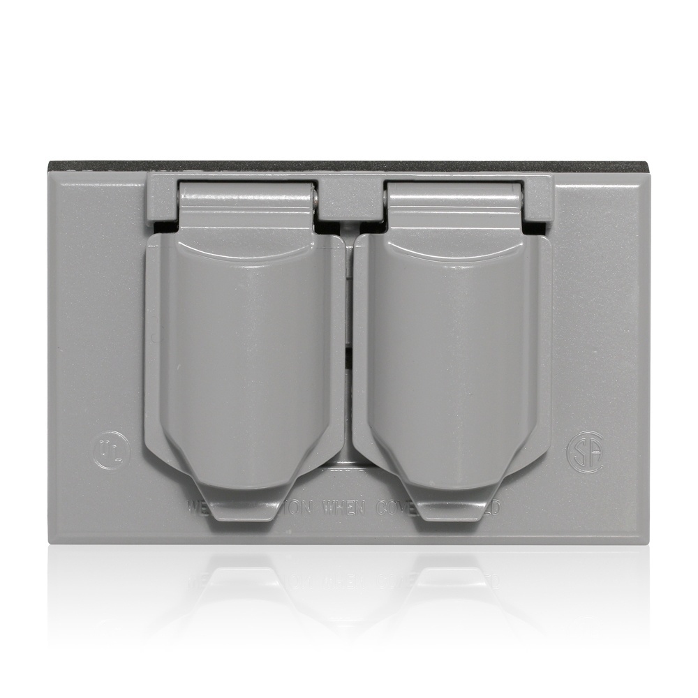 WM1D-SGY Flat Lid Weatherproof Cover, Straight Blade Cover, Aluminum/Zinc