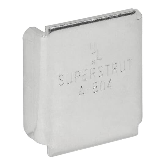 A804EG Superstrut 800 End Cap, 1-5/8 in W, For Use With A1200, A1400, AR1600 Series Type A Channel, Surface Raceway and 800 Series Lighting System, Steel, Electro-Galvanized