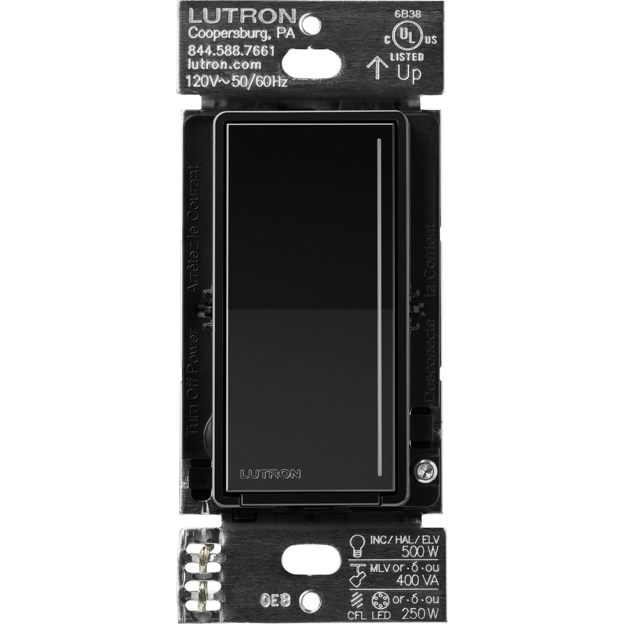 ST-PRO-N-BL Sunnata PRO LED+ Touch Dimmer, Phase Selectable, LED/MLV/ELV, 1 Pole/Multi-Location, Neutral Required, Black