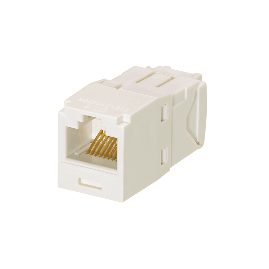 CJ688TGAW PanNet TX6 Plus 8-Position 8-Wire Universal TG Style Unshielded Jack Module, Cat 6 RJ45/Mini-Com Module, Surface Mount, 1 Port, ABS/Polycarbonate, Arctic White