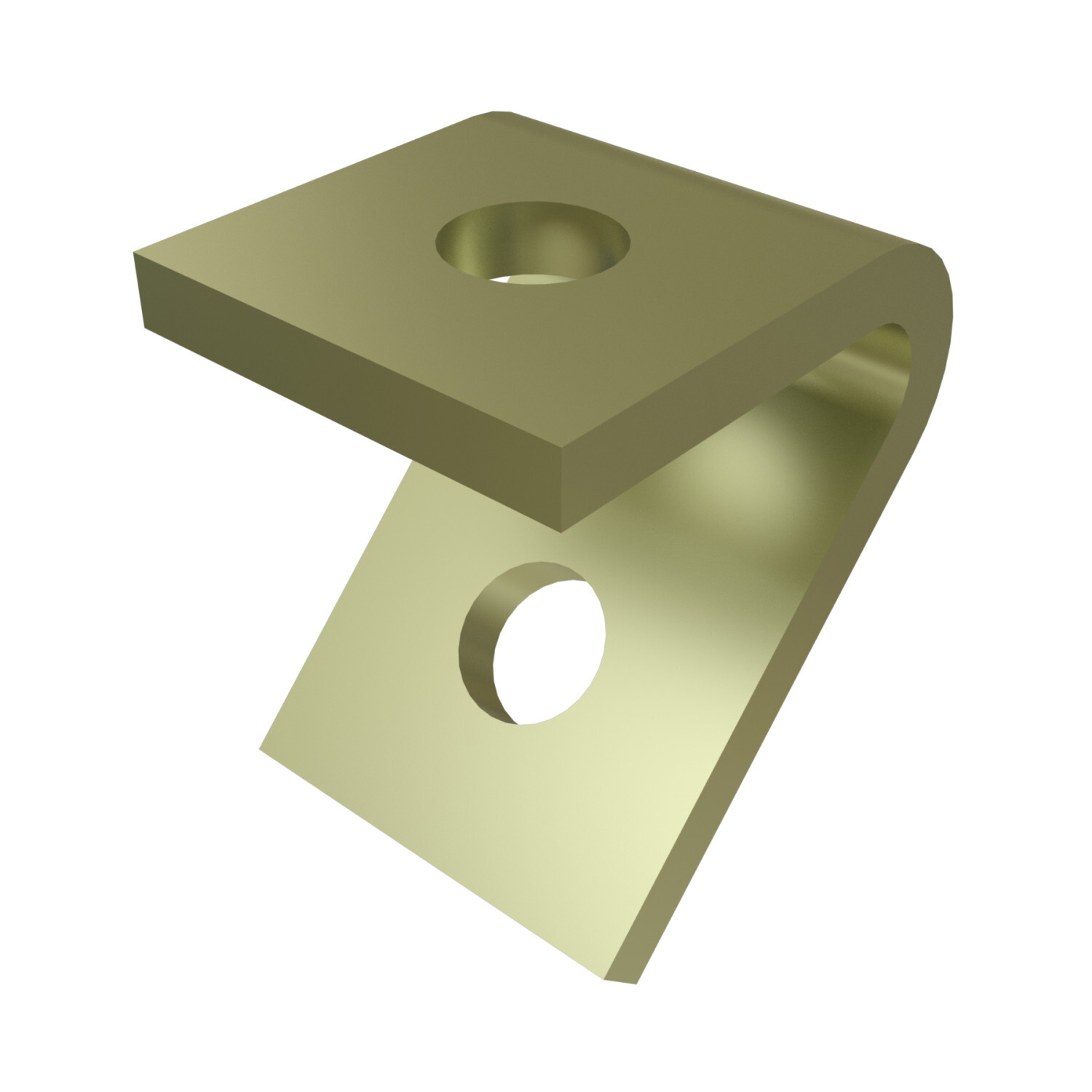 P1186-ZD Inside Channel Angular Fitting, 2 Holes, 1-5/8 in W, 45 deg Bend, HRPO Steel