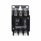 Eaton definite purpose contactor, Quick, 30A, 110V/50 Hz, 120V/60 Hz, Open with metal mounting plate, 15-50A, two- or 3P, 15-50A, two- and 3P, Contactor, 3P, Global ratings, Box lugs (posidrive setscrew) and quick connect terminals
