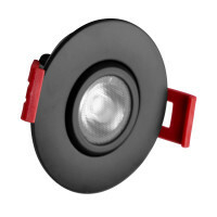 DGD211203KRDBK 2 in Aperture Dimmable Recessed LED Downlight, LED Lamp, 4.8 W Fixture, 120 V AC, Cast Aluminum Housing