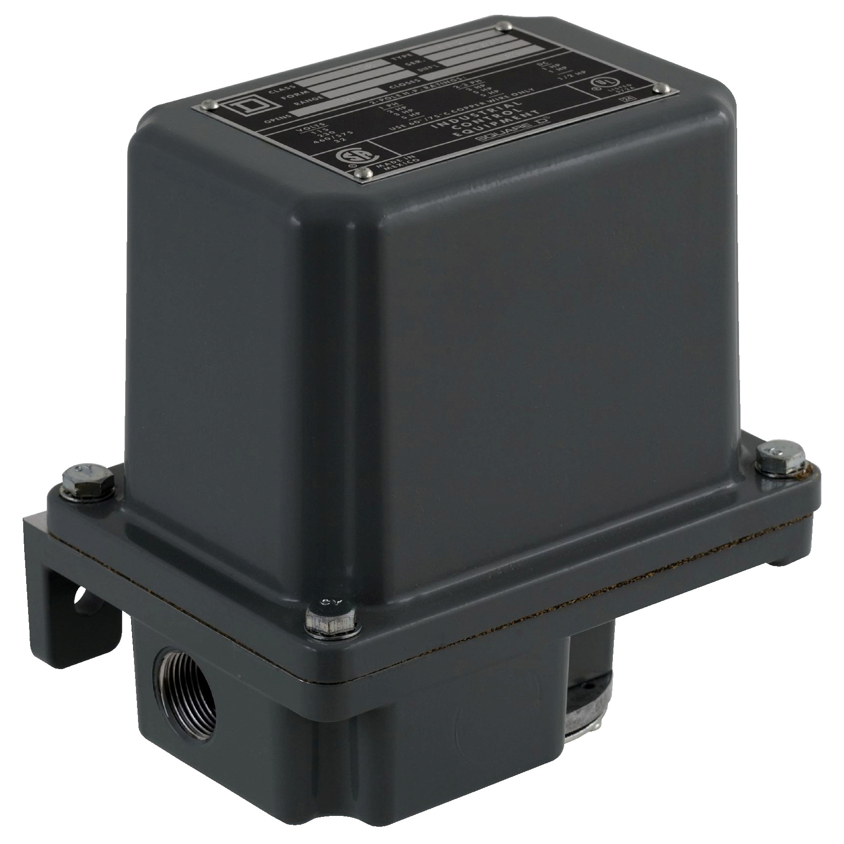 9013GHW3J31 9013GH Series Adjustable Differential, 250 psi pressure, 2NC 2 Form Y DPST-DB contact, Screw Clamp Terminal connection