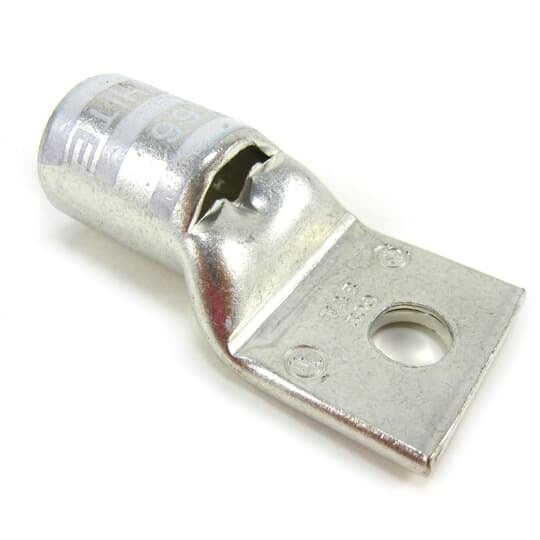 5418112SP Color-Keyed 54100 1-Hole Non-Insulated Compression Lug With Peep Hole, 300 kcmil Copper Conductor, Die Code: 66, 3/4 in Stud, Copper