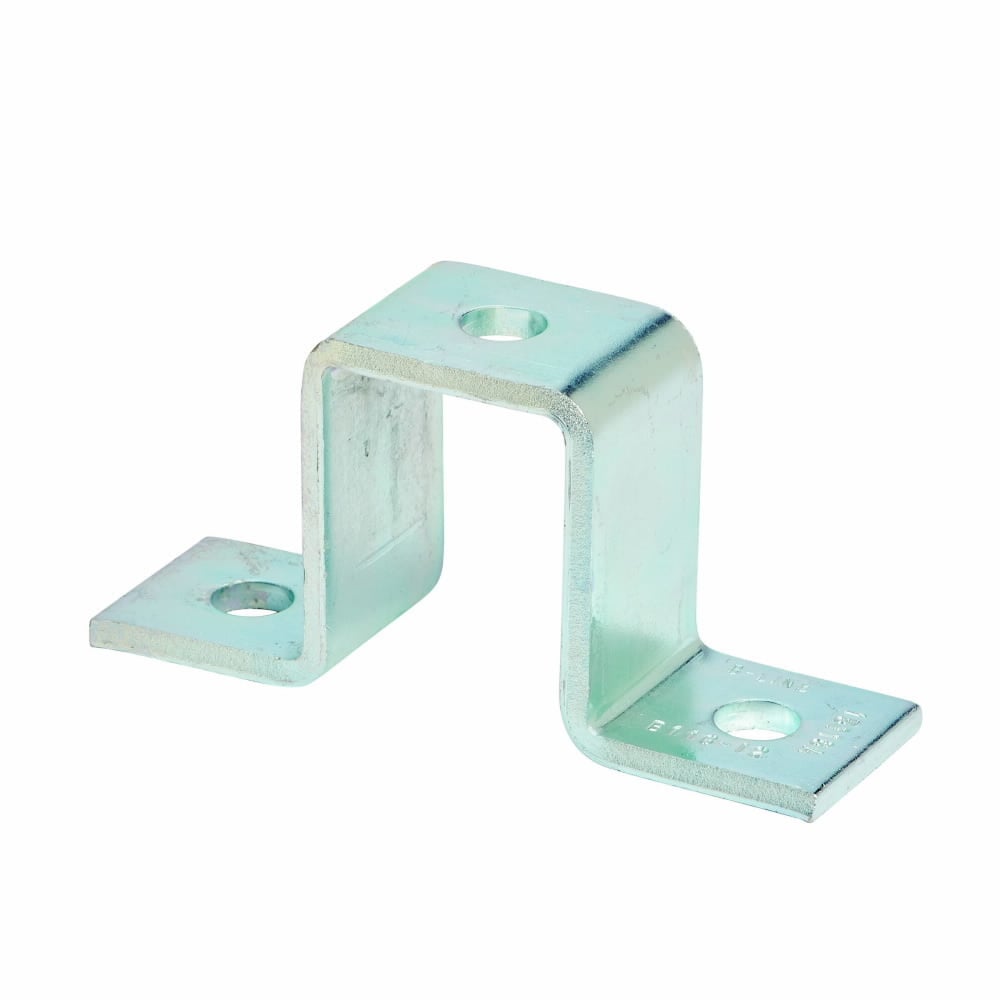 B116-12ZN U-Support, 3 Holes, 5-7/16 in W, Strip Steel