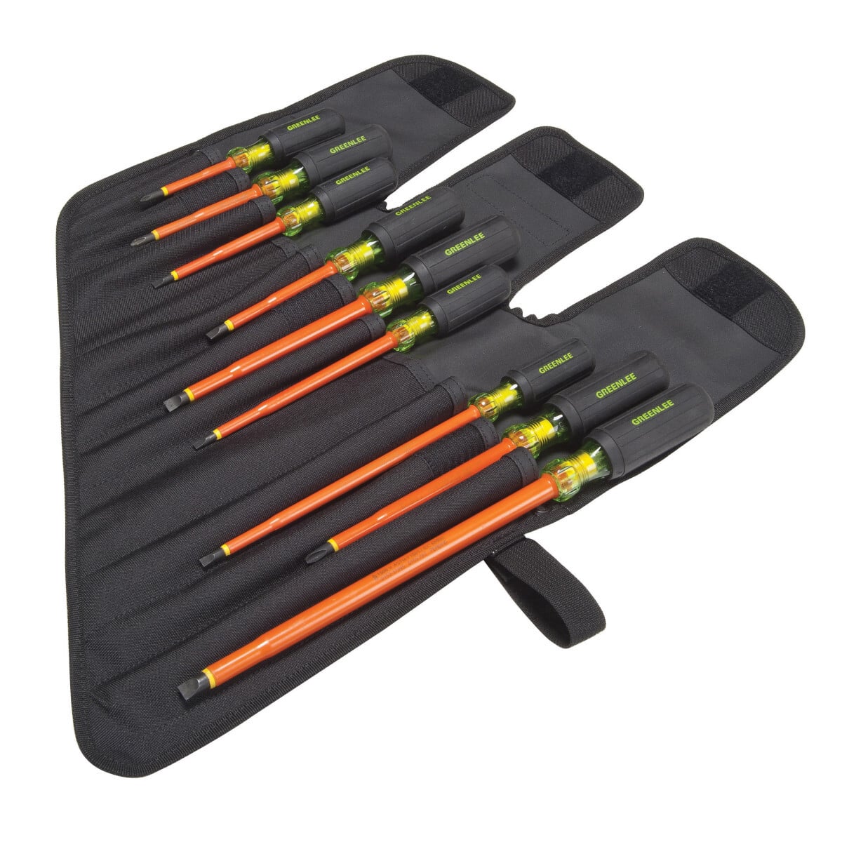 0153-01-INS Screwdriver Set, 9 Pieces, ASTM F1505, Acetate Handle/Steel Shank, Black Oxide