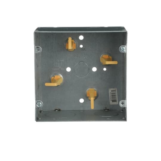 82181T-1-114 Steel City Square Telecommunication Box, Steel, 64 cu-in Capacity, (1) Outlets, (9) Knockouts, 5 in H x 5 in W x 2-7/8 in D