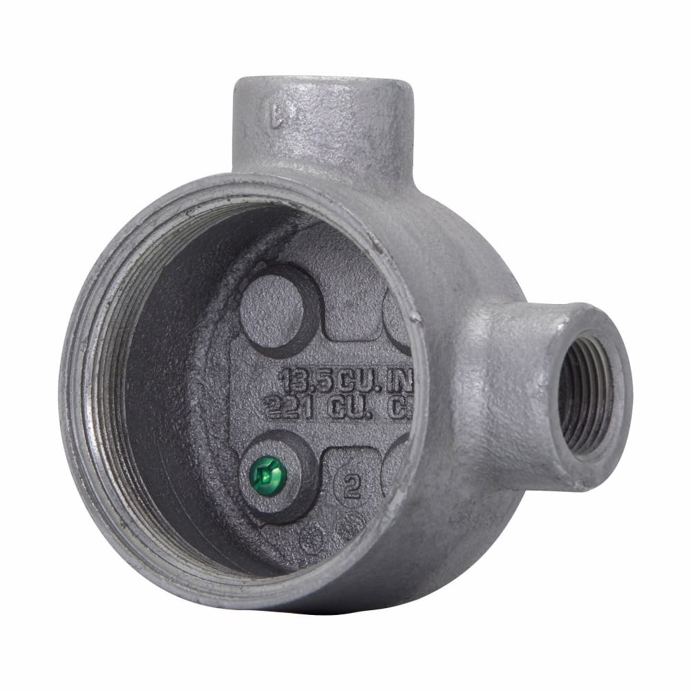 GUAL260 Condulet Type L Dust-Ignitionproof Explosionproof Raintight Conduit Outlet Body, 3/4 in, 3 in Cover Opening, Natural
