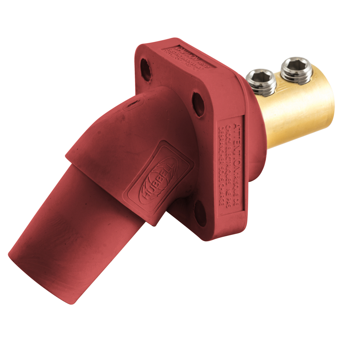 HBLFRAR 16 Series 1-Pole Angled Female Standard Single Pole Receptacle With 300/400 A Plug, 600 VAC/250 VDC, 400 A, 4 to 4/0 AWG Wire, Screw Terminal Connection
