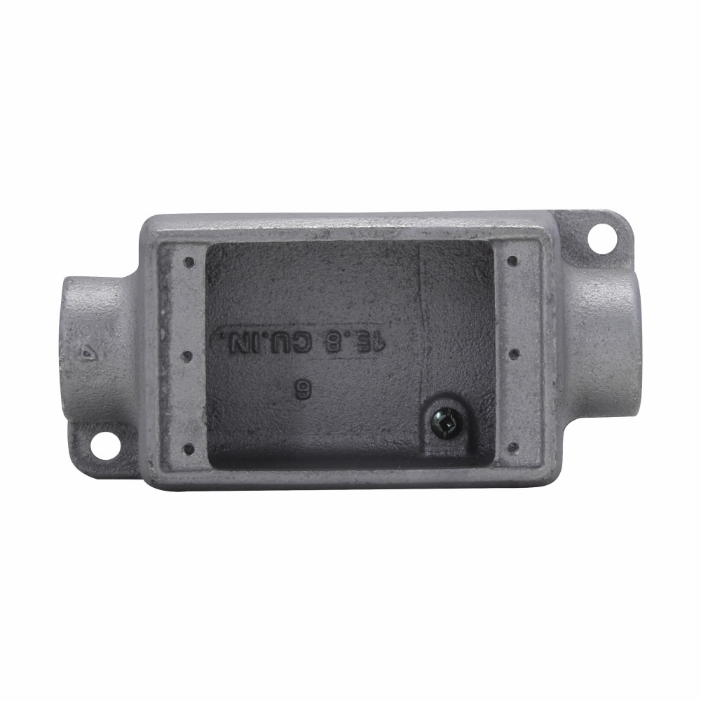 FDC2 Condulet 2-Outlet Deep Device Box With Mounting Lug, 3/4 in NPT Trade, 1 Gang, Feraloy Iron Alloy, Aluminum Acrylic Painted/Electro-Galvanized