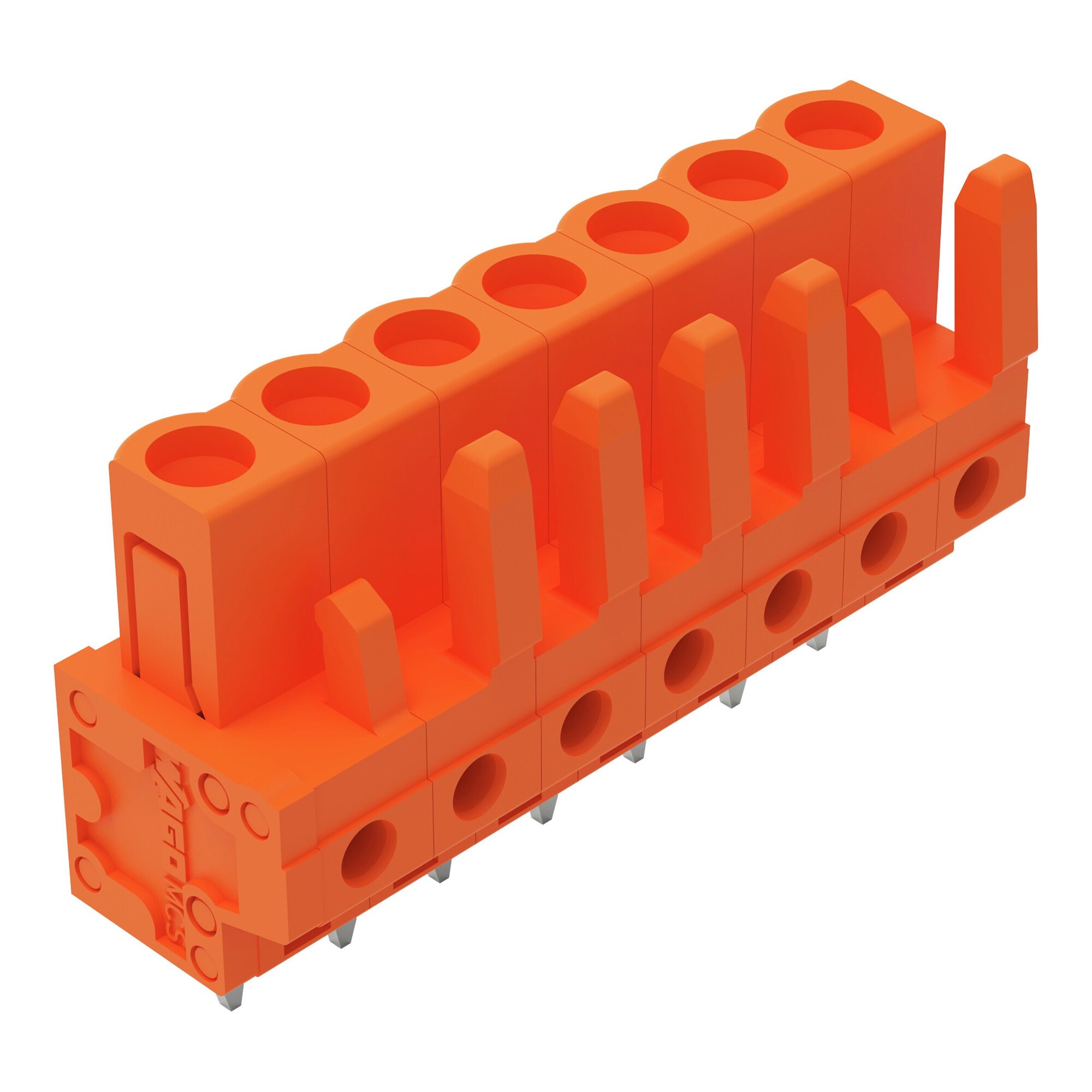 232-167 Straight THT Female Header, 630 V, 7 Positions, 0.2 in, Polyamide