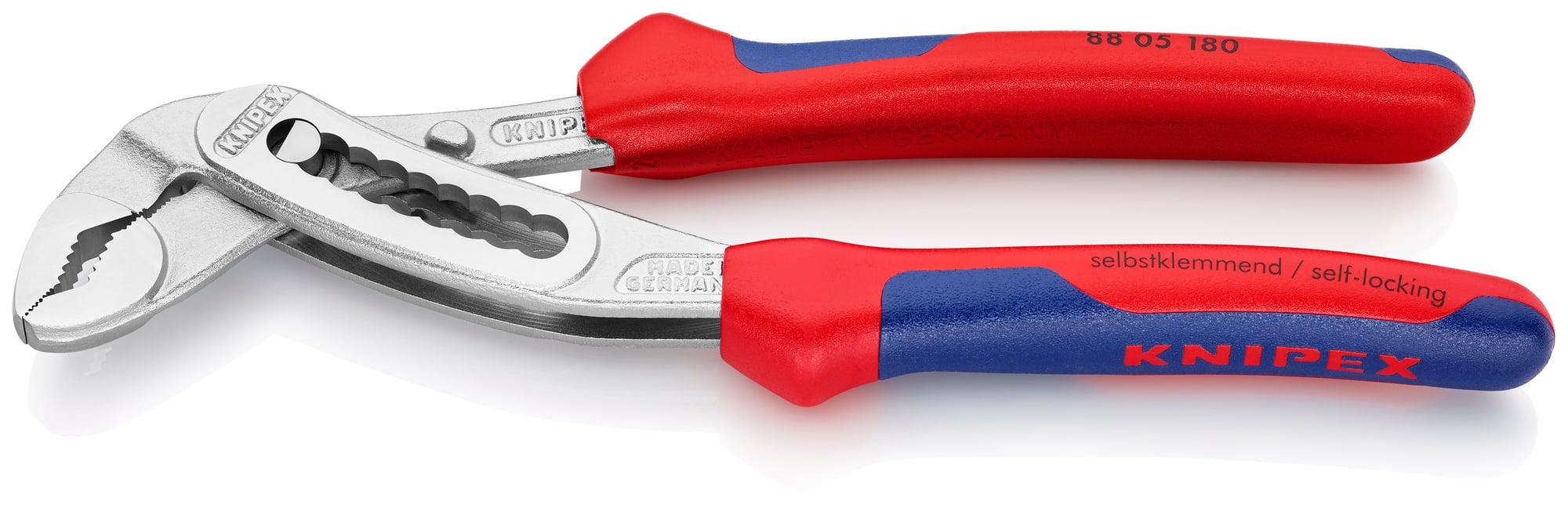 Alligator Water Pump Pliers, 7 1/4 in., Multi-component, Chrome Plated