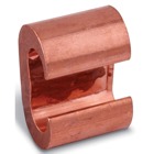 Copper C-Tap Grounding Connector - Wire Range Main 3/0 Stranded - 250 kcmil, Tap #1 Stranded - 2/0 Stranded, Installing Die 15506SS, Width 1-1/2 Inches, Height 1-31/32 Inches, Number of Crimps 3