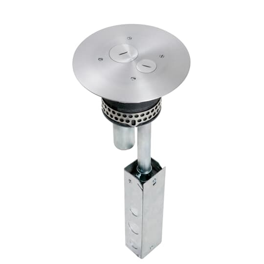 FFPT4 Steel City Poke-Through Base Unit, 4 in Hole, Die Cast Zinc/Galvanized Steel