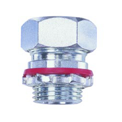 CG771-250 Bridgeport Straight Cord Grip Connector, 3/4 in Trade, 0.15 to 0.25 in Cable Openings, Steel, Electro-Plated Zinc