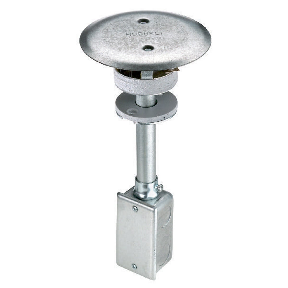 PT7FSD 2-Piece Duplex Flush Standard Sized Poke-Through With Junction Box, 3 in Hole, 7 in Dia Cover, Composite