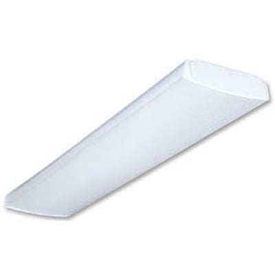 LB 2 17 MVOLT GEB10IS LB Series Low Profile Wraparound, (2) Lamps T8 Lamp, 120 to 277 VAC, High Gloss Baked White Polyester Enamel Housing
