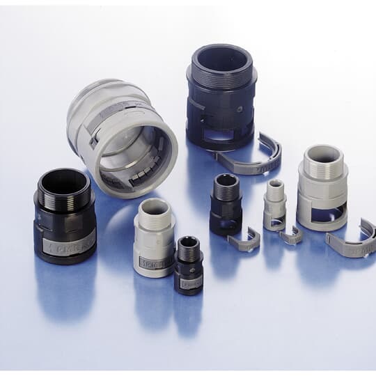 BVNV-N043 PMA Reinforced Straight Conduit Connector With Reinforced Gasket, NW23 Trade, 3/4 in NPT Cable Openings, For Use With PMAFLEX, Pro, Smart Line and Nylon Flexible Conduits, Polyamide 6