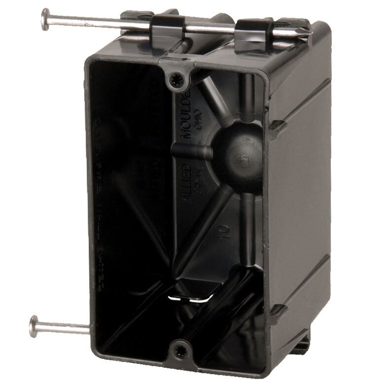 1-Gang, Nail-On, Switch/Outlet Box, Non-Metallic