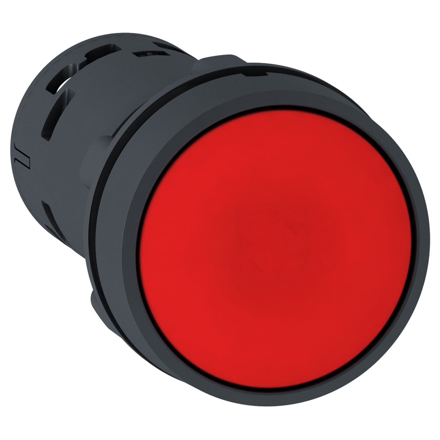 XB7NA45 Harmony Monolithic Unmarked Non-Illuminated Pushbutton, 22 mm, 1NO-1NC Contact, Slow Break Contact, Red