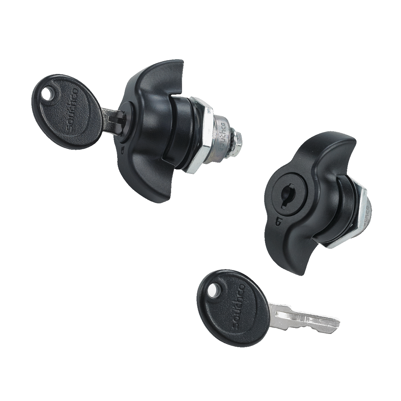 PTWK ProTek DWS12 Quarter Turn Keylocking Wing Knob, For Use With ACCESSPLUS, COMLINE, PROTEK, L-BOX and D-BOX Wall Mount Enclosures, Zinc Plated