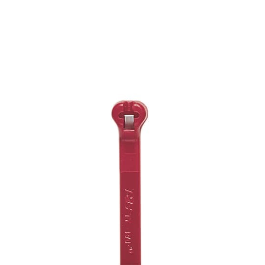 TY253M-2 Ty-Rap High Performance Standard Cable Tie, 11.4 in L x 0.19 in W x 0.055 in THK, Nylon/Polyamide 6.6, Red