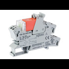 Relay module; Nominal input voltage: 24 VDC; 1 changeover contact; Limiting continuous current: 16 A; Red status indicator; Module width: 15 mm; 2,50 mm²; gray