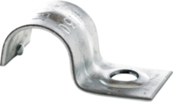 Jiffy Clip, One Hole Strap, Fits BX 12-3, 10-2, 10-3, 1/4" Pipe or Rigid/IMC Conduit, SER 8 & 1/2" Tubing, Pre-Galvanized