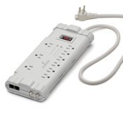 S2000-PTC Surge Protected Power Strip, 120 V AC, 15 A, 9 Outlets, 6 ft L Cord