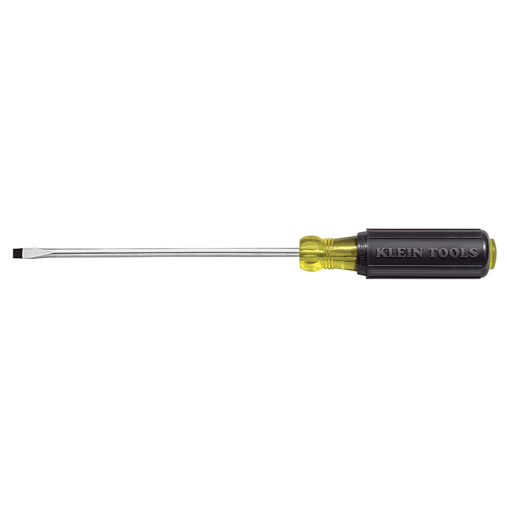 608-4 Cushion-Grip Miniature Screwdriver, 1/8 in Cabinet Point, Steel Shank, 6-3/4 in OAL, Acetate Handle, Polished Chrome, ANSI/ASME Specified