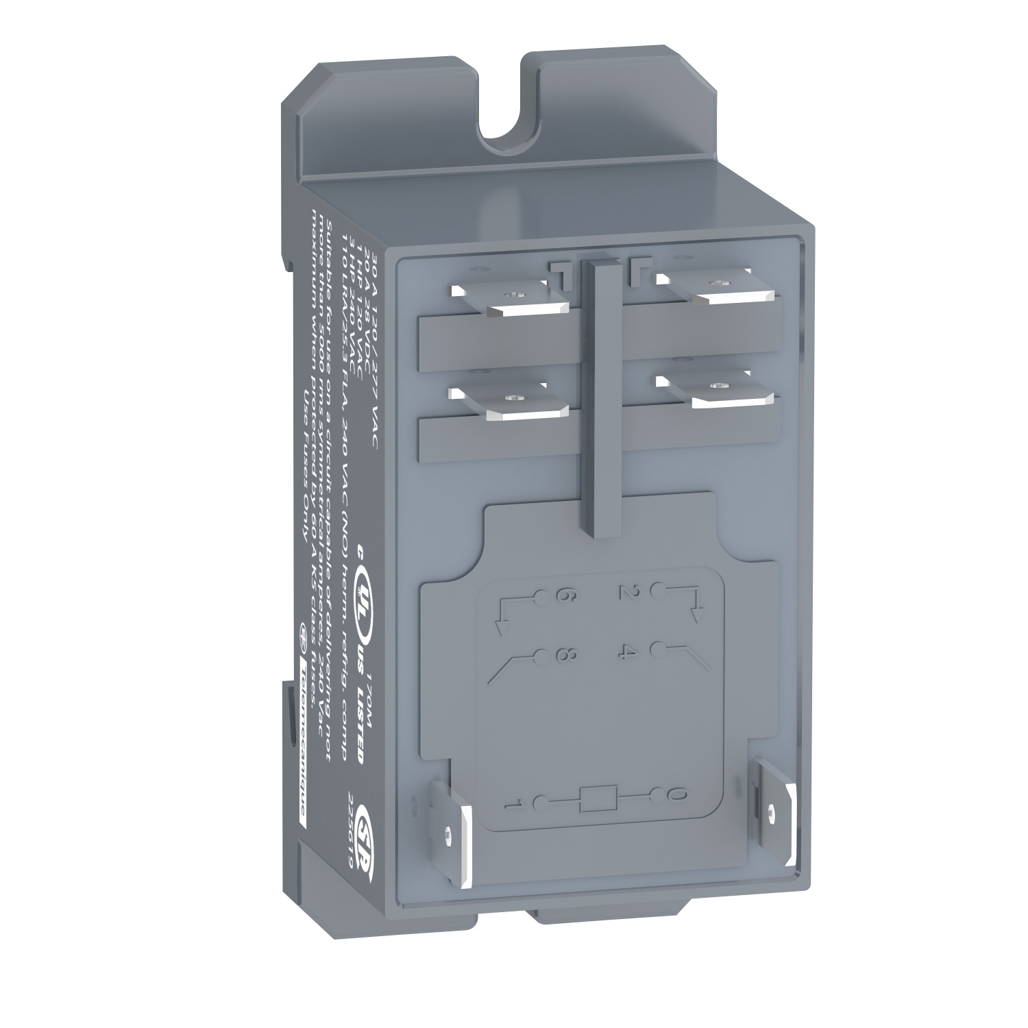 power relay, Harmony electromechanical relays, DIN rail or panel mount relay, 30A, 2NO, 24V DC