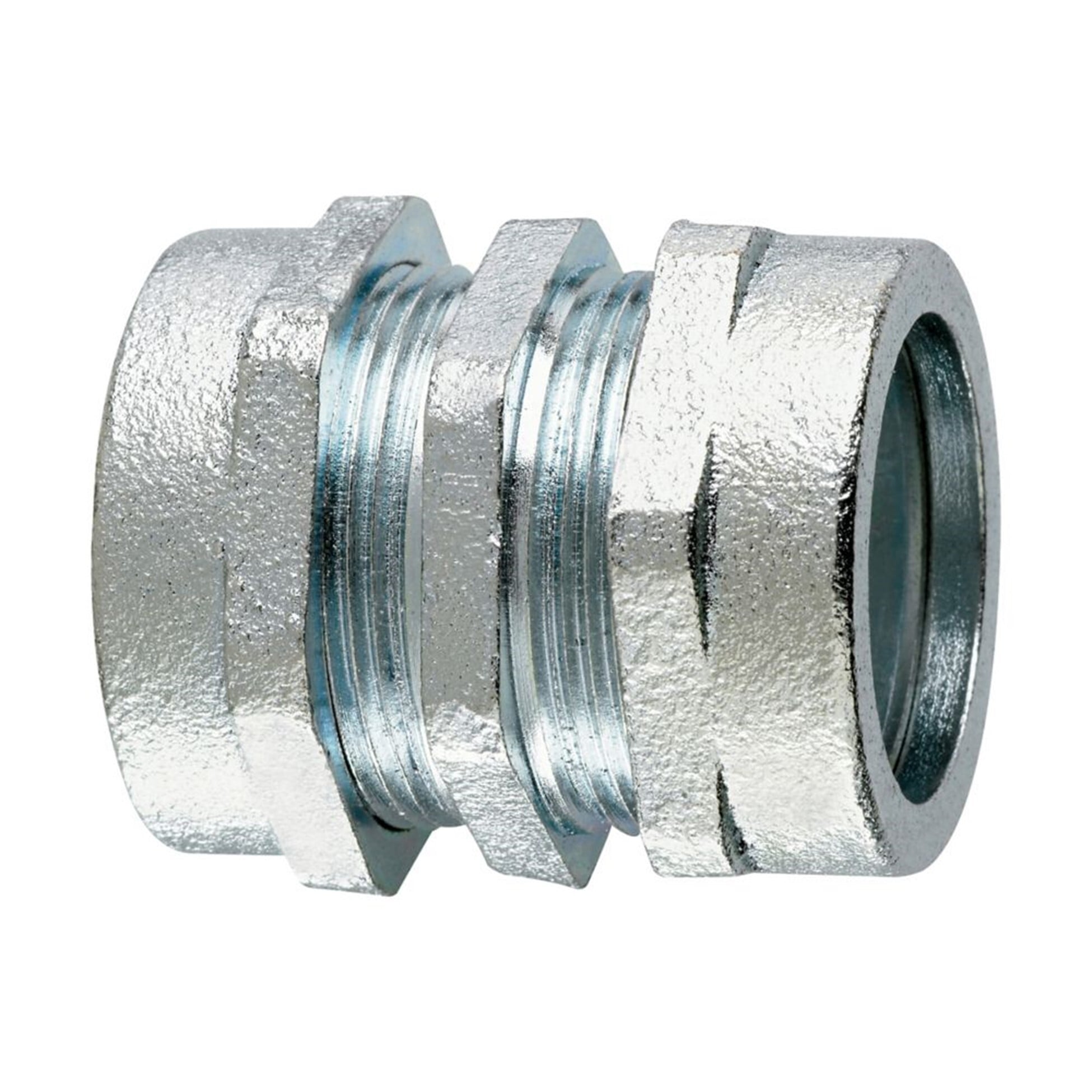 CPR25 Threadless Compression Coupling, 1-1/2 in, For Use With Rigid/IMC Conduit, Malleable Iron, Zinc Plated
