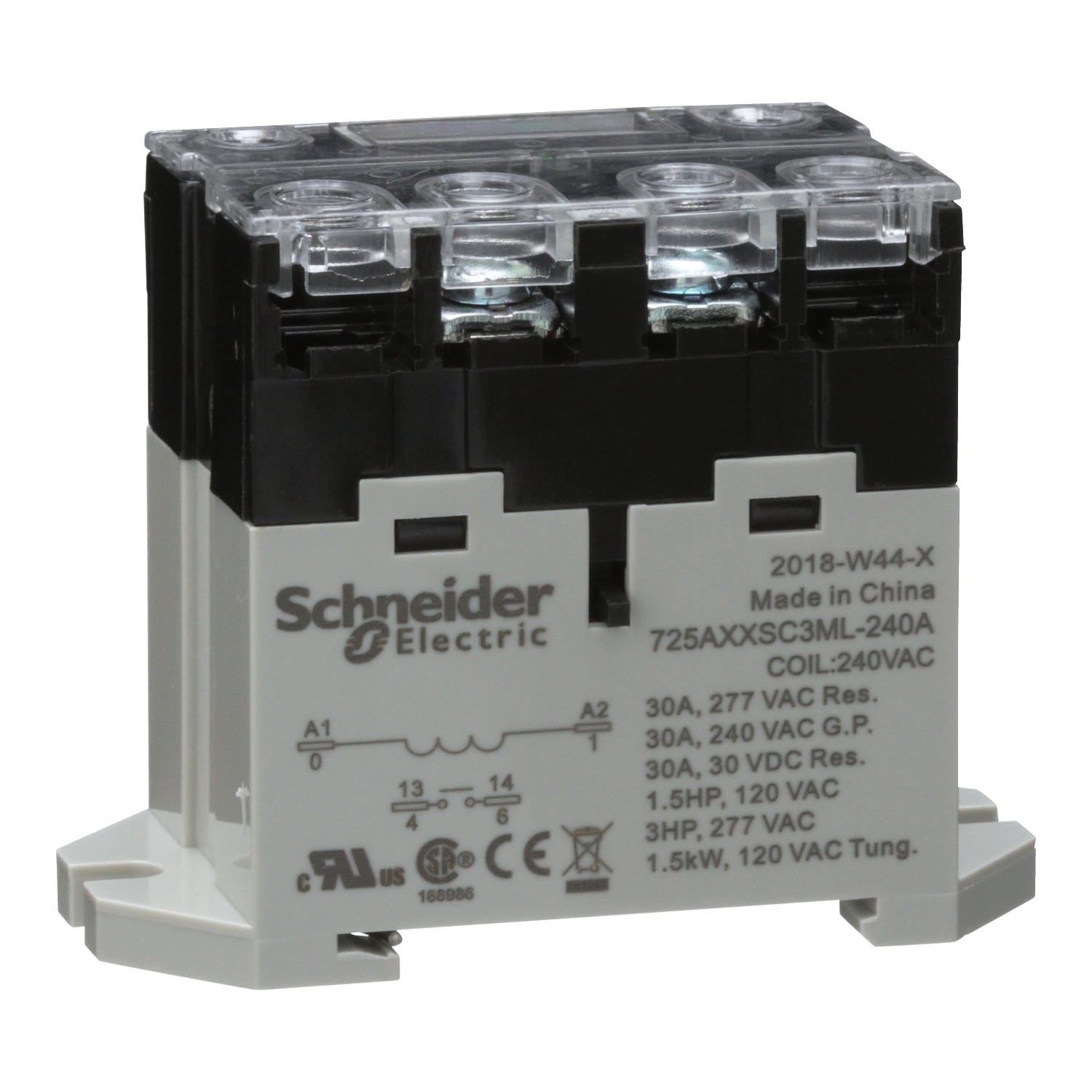 725AXXSC3ML-240A Power Harmony Electromechanical Relay, 2.50 V AC V Coil