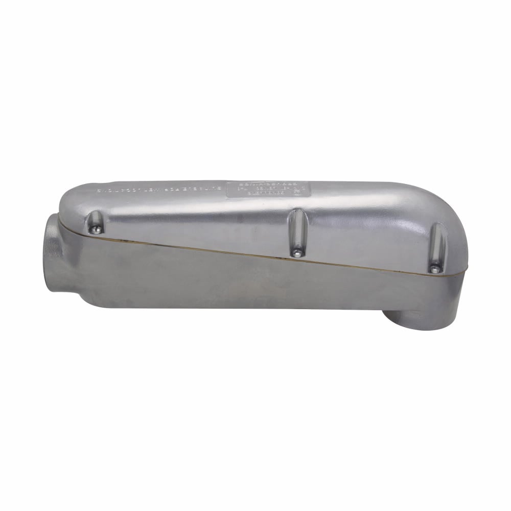 LBNEC4 Condulet Tapered Threaded Mogul Pull Elbow, 1-1/4 in Trade, 90 deg, Die Cast Copper-Free Aluminum, Metallic Painted