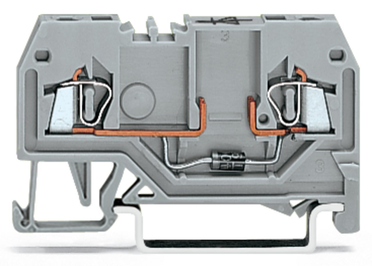 279-915/281-410 Operating Tool Component Terminal Block, 250 V, 0.5 A, 28 to 16 AWG Wire, 1 Poles, DIN Rail Mount